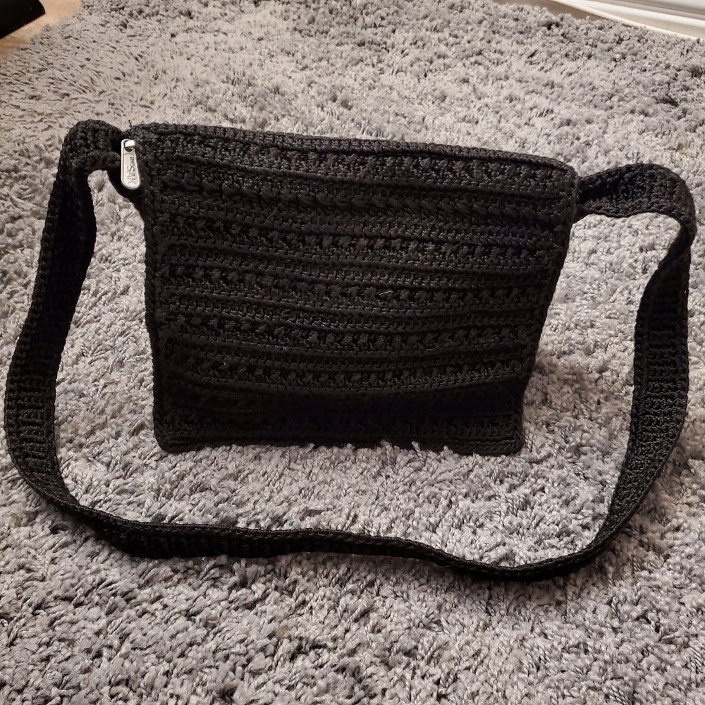 The Sak Black Woven Shoulder Bag #040